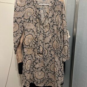ASOS Black and Tan Paisley Dress